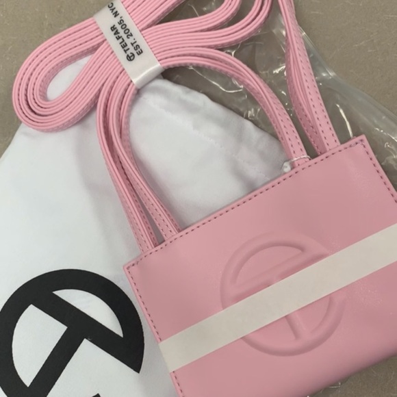 SMALL Gently Used Bubblegum Pink Telfar Shopping bag - Picture 1 of 2